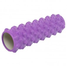 Ролер масажний циліндр (ролик мфр) FitGo Grid Rumble Roller, 450x140 мм, фіолетовий, код: FI-9395_V