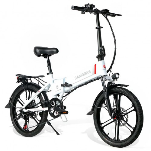 Електровелосипед Samebike 20LVXD30-II (350 Вт; 10 А/год; 48 В), колеса 20", з ручкою газу, білий, код: SMB-20LVXD30--white