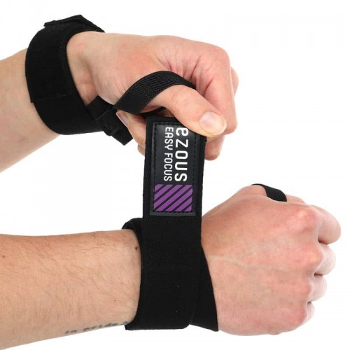 Бинти кистьові для жиму BioGym Lifting Wraps Ezous 700х36мм, 2шт, чорний, код: C-01_BK