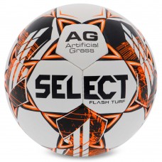 М"яч футбольний Select Flash Turf FIFA Basic V23 №4, білий-помаранчевий, код: FLASH-TURF-WOR