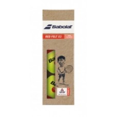 М"ячі для тенісу Babolat Red Felt paper pack 3 ball, код: 3324922163160