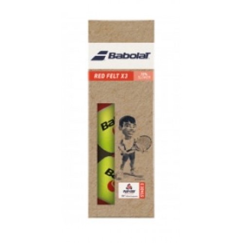 М"ячі для тенісу Babolat Red Felt paper pack 3 ball, код: 3324922163160