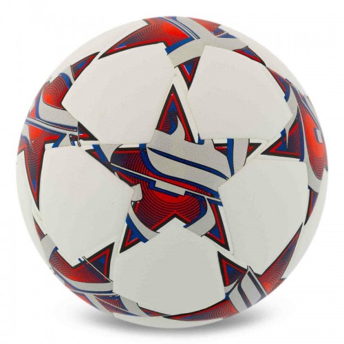 М"яч футбольний Stars PU №5, білий-червоний, код: FB-7588_R