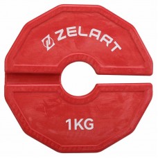 Блини диски змінні гумові Zelart Rubber Change Plates 1 кг, червоний, код: TA-1692-1