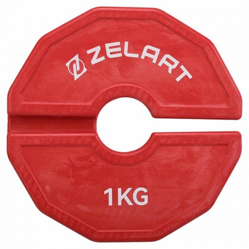 Блини диски змінні гумові Zelart Rubber Change Plates 1 кг, червоний, код: TA-1692-1