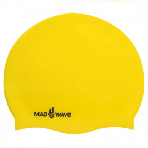 Шапочка для плавання силіконова для дорослих MadWave Intensive жовтий, код: M053501_Y