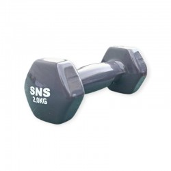 Гантель вінілова SNS 1х2 кг, сірий, код: 28215-SNS