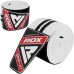 Бинти на коліна RDX K1 Gym Knee Wraps Plus, білий-чорний, код: WAH-K1W+