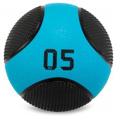 М"яч медичний медбол Medicine Ball LiveUp 5кг, чорний-синій, код: LP8112-5