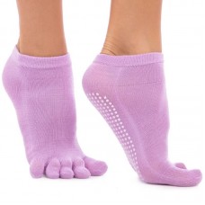 Шкарпетки для йоги з закритими пальцями FitGo, бузковий, код: FI-4945_V