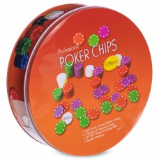 Набір для покеру SP-Sport у круглій металевій коробці на 120 фішок, код: IG-6617-S52