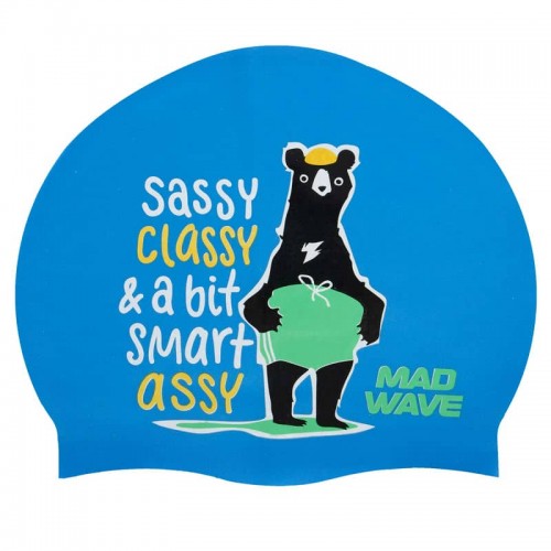 Шапочка для плавання силіконова юніорська MadWave Junior Smart Assy, синій, код: M057002_BL