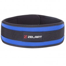 Пояс атлетичний посилений регульований Zelart L, синій, код: SB-165521_L