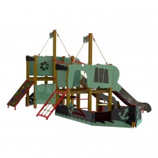 Дитячий ігровий комплекс Miros "Кораблик" 7000x5140x3070 мм, код: DIO415