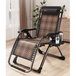 Розкладне крісло з ротангу шезлонг садовий WCG Zero Gravity 1650х660х770 мм, код: S-9-IF Розкладне крісло з ротангу шезлонг садовий WCG Zero Gravity 1650х660х770 мм, код: S-9-IF