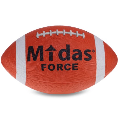 М"яч для американського футболу PlayGame Midas force (гума, помаранчевий), код: FB-3715-S52