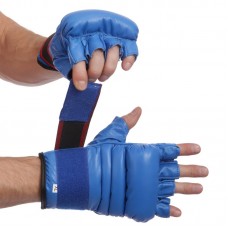 Рукавички для змішаних єдиноборств MMA шкіряні Everlast M синій, код: VL-01045_MBL