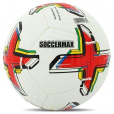М"яч футбольний Soccermax Hybrid №5 PU білий-червоний, код: FB-4363-S52