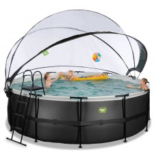 Басейн круглий з куполом Exit "чорна шкіра" 427х122 см (пісочний фільтр), код: 30.47.14.20 Басейн круглий з куполом Exit "чорна шкіра" 427х122 см (пісочний фільтр), код: 30.47.14.20