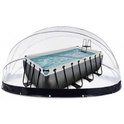 Басейн із наземним куполом і нагрівом води Exit "Чорна шкіра" + піщаний фільтр, 400x200x100см, код: 30.17.42.20 НТ Басейн із наземним куполом і нагрівом води Exit "Чорна шкіра" + піщаний фільтр, 400x200x100см, код: 30.17.42.20 НТ