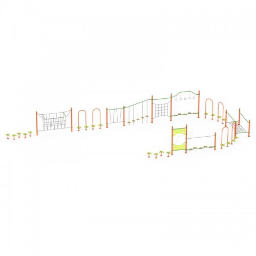 Ігровий комплекс InterAtletika Канатна стежка, 19932х7595х2520 мм, код: LK824-SM Ігровий комплекс InterAtletika Канатна стежка, 19932х7595х2520 мм, код: LK824-SM