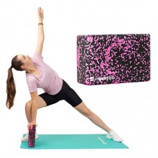 Блок для йоги Insportline Pinkdot чорний-рожевий, код: 21698-IN