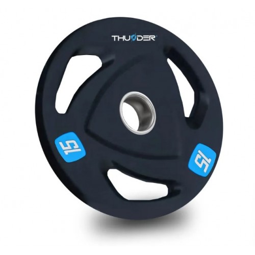 Диск олімпійський Thunder 15 кг, чорний, код: Olympic-Plate-15KG-IN