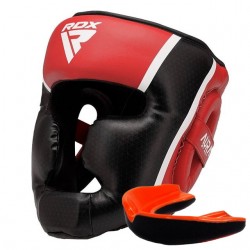 Боксерський шолом RDX Aura Plus T-17 XL, червоний-чорний, код: HGR-T17RB-XL+