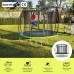 Садовий батут Zipro Jump Pro Premium з внутрішньою сіткою 8FT 252 см, зелений-чорний, код: M-12578745-IN