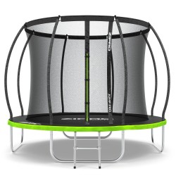 Садовий батут Zipro Jump Pro Premium з внутрішньою сіткою 8FT 252 см, зелений-чорний, код: M-12578745-IN