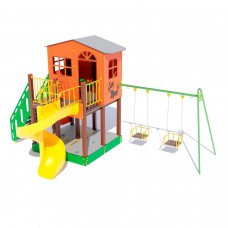 Ігровий комплекс Miros "Халабуда" Люкс (два комплекти гойдалок), код: DIO806.4HDPE Ігровий комплекс Miros "Халабуда" Люкс (два комплекти гойдалок), код: DIO806.4HDPE