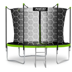 Батут Neo-Sport з внутрішньою сіткою 8 футів 252 см, чорно-зелений, код: NS-08W231-IN