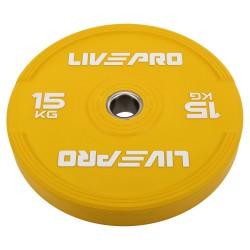 Бамперний диск гумовий LiveUp ø50.5мм, 15кг, жовтий, код: LP8332-15