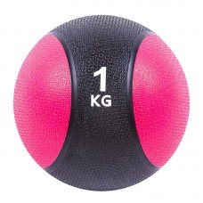 М'яч медбол BioGym 1кг, чорно-рожевий, код: 87034-1-WS