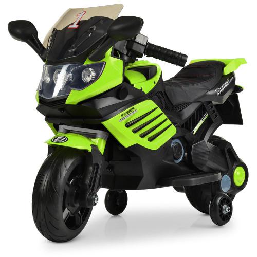 Дитячий електромобіль Bambi Мотоцикл, зелений код: M 3582EL-5-MP