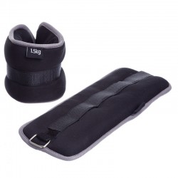 Обважнювачі-манжети для рук і ніг FitGo 2x1,5 кг, чорний-сірий, код: FI-1303-3_BKGR