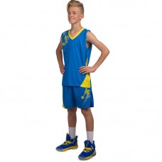 Форма баскетбольна дитяча PlayGame Lingo Pace S (ріст 125-135) блакитний-жовтий, код: LD-8081T_SBLY