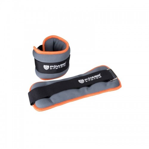 Обтяження для ніг фіксовані Power System 2х1кг, код: PS-4046_Grey Обтяження для ніг фіксовані Power System 2х1кг, код: PS-4046_Grey