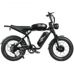 Електровелосипед Samebike Pilot M20 SR Dual Batteries (1000 Вт + 1000 Вт; 16 А*год + 16 А*год; 48 В), колеса 20", з ручкою газу, чорний, код: SMB-M20-dual-black
