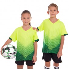 Форма футбольна дитяча PlayGame розмір XS, ріст 140, салатовий-чорний, код: D8832B_XSLGBK-S52