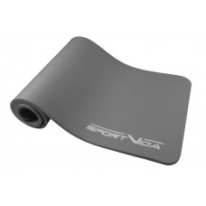 Килимок для йоги та фітнесу SportVida NBR 1800x600x10 мм, сірий, код: SV-HK0247
