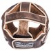 Шолом боксерський Velo L з повним захистом шкіряний, коричневмй, код: VL-2217_LBR-S52 Шолом боксерський Velo L з повним захистом шкіряний, коричневмй, код: VL-2217_LBR-S52