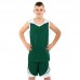 Форма баскетбольна майка та шорти Lidong 4XL, зелений-білий, код: L046_4XLG