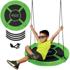 Гойдалка-гніздо кругла 4FIZJO L 100 см Black/Green, код: P-5907739314512