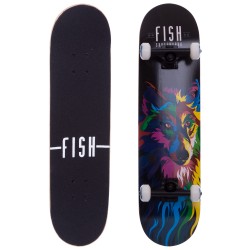 Скейтборд дерев'яний PlayBaby Fish в зборі з канадського клена 31in, чорний, код: SK-414-5-S52