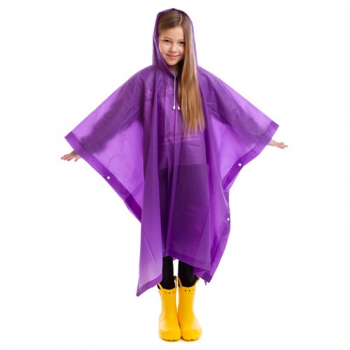 Дощовик дитячий Пончо Camping фіолетовий, код: C-1020_V