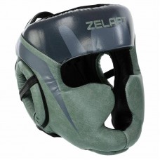 Шолом боксерський з повним захистом Zelart XL, чорний-оливковий, код: BO-1197_XLOL