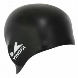 Шапочка для плавання силіконова для дорослих Yingfa Round L, чорний, код: C0072_LBK