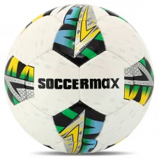 М"яч футбольний Soccermax №5, білий-зелений, код: FB-4424_G