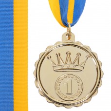 Медаль спортивна зі стрічкою SP-Sport King золото, код: C-3178_G-S52
